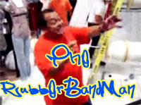The RubberBandMan performs at a Penney's Store, while doing demolition. Totally Inspired.